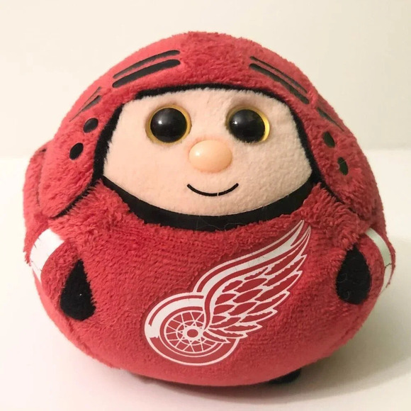 2013 TY NHL Beanie Ballz Detroit Red Wings Plush  4 Inch Tall - Picture 5 of 11
